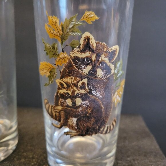 West Virgina Glass West Virginia Wildlife Woodland Animals 11oz Glass Set Of 5 - Picture 3 of 9